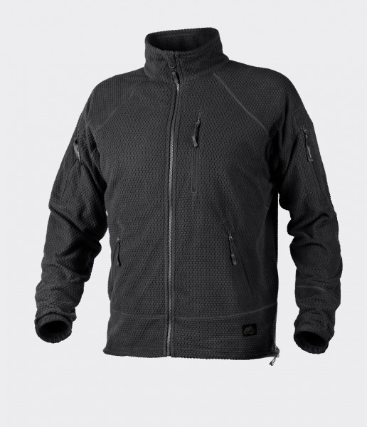 Alpha Tactical Jacket - Grid Fleece - Black